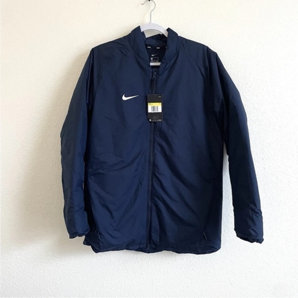 Nike puffer coat Men's Small Navy Blue Goose Down Fill Full Zip AA9776-419